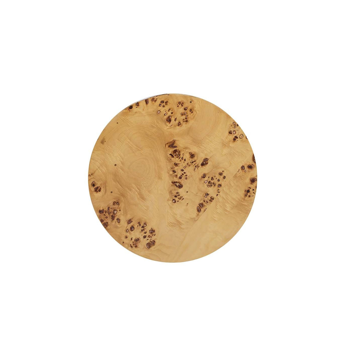 Nebula 22' Accent Pillar Side Table Warm Natural Brown Burl Wood