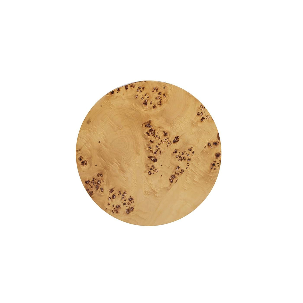 Nebula 22' Accent Pillar Side Table Warm Natural Brown Burl Wood