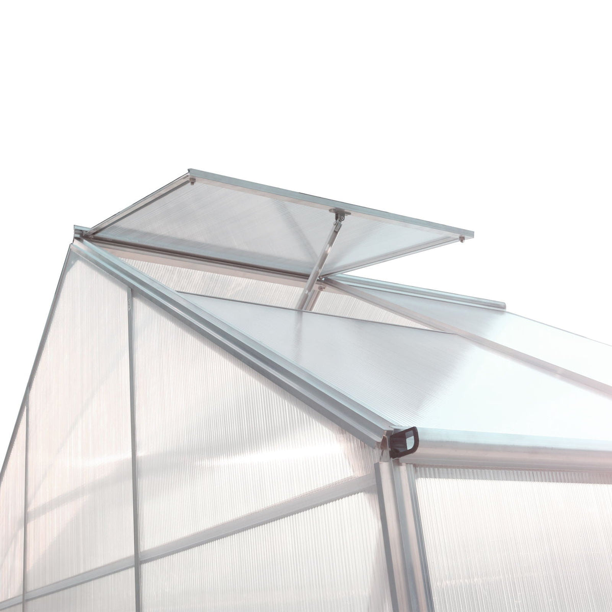 Polycarbonate house, Heavy Duty Outdoor Aluminum Walk-In House Kit With Rain Gutter, Vent And Door For Backyard Garden