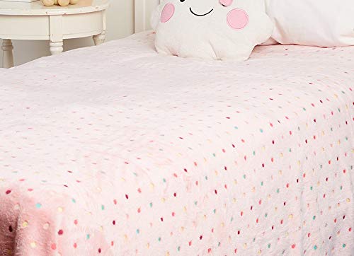 Faith, Hope, Love Home Decor Velvet Touch Rainbow Polka Dot Throw Fleece Blanket