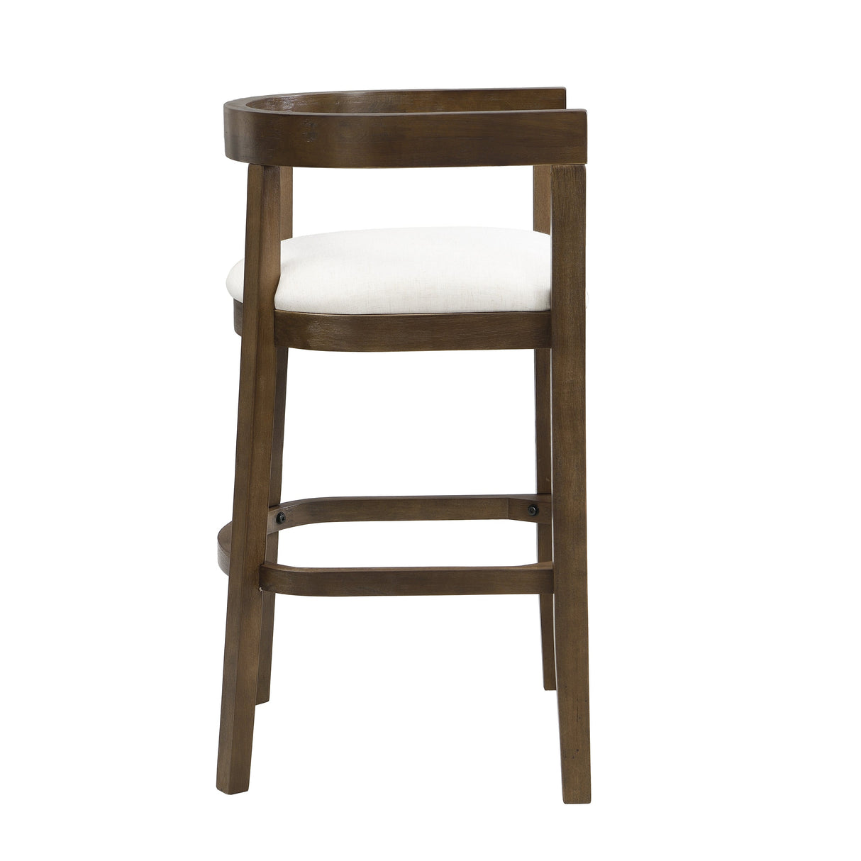 Modern Rubberwood Bar Stool Set with Upholstered Seats
