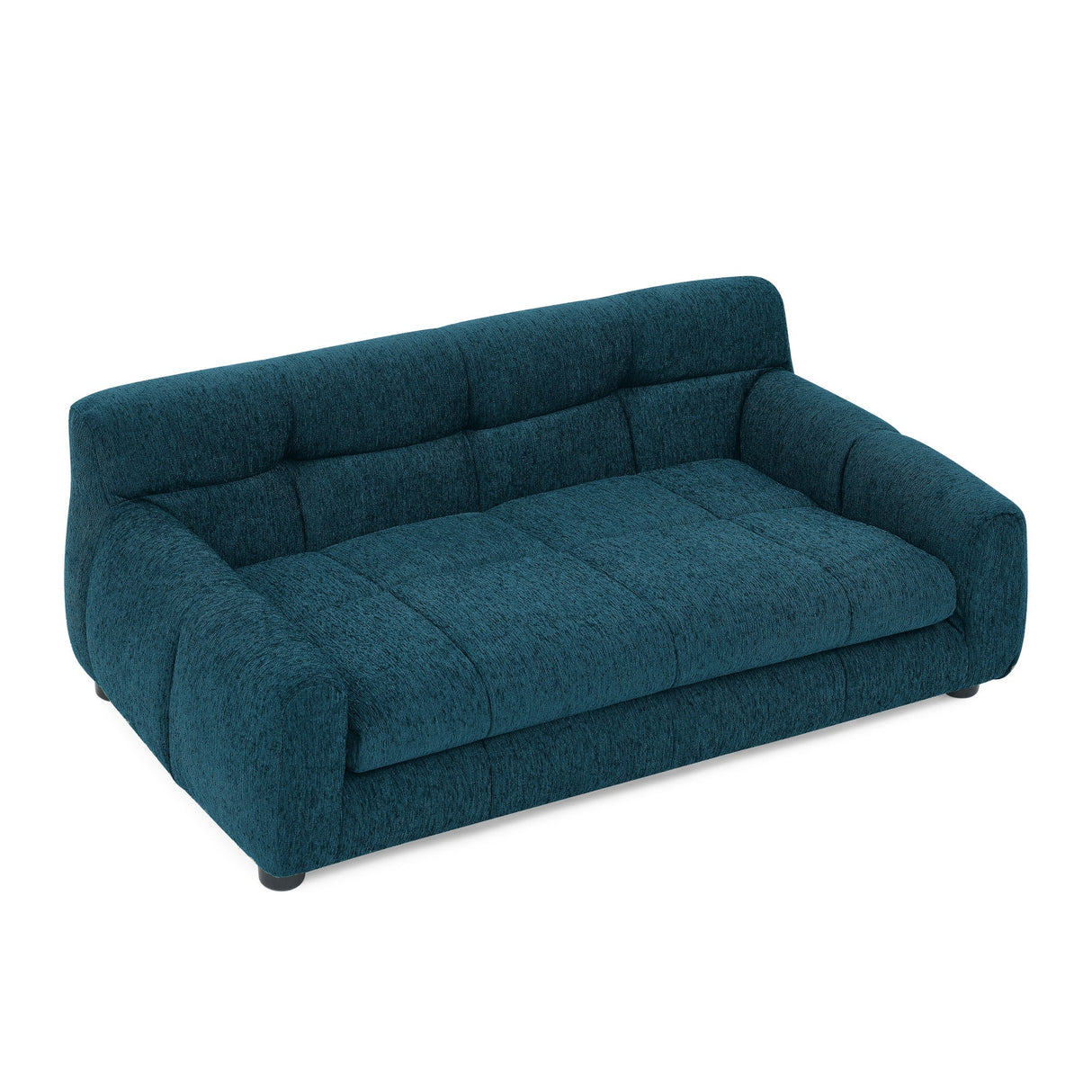 Soft Comfortable Pet Sofa with Backrest and Armrests in Blue
