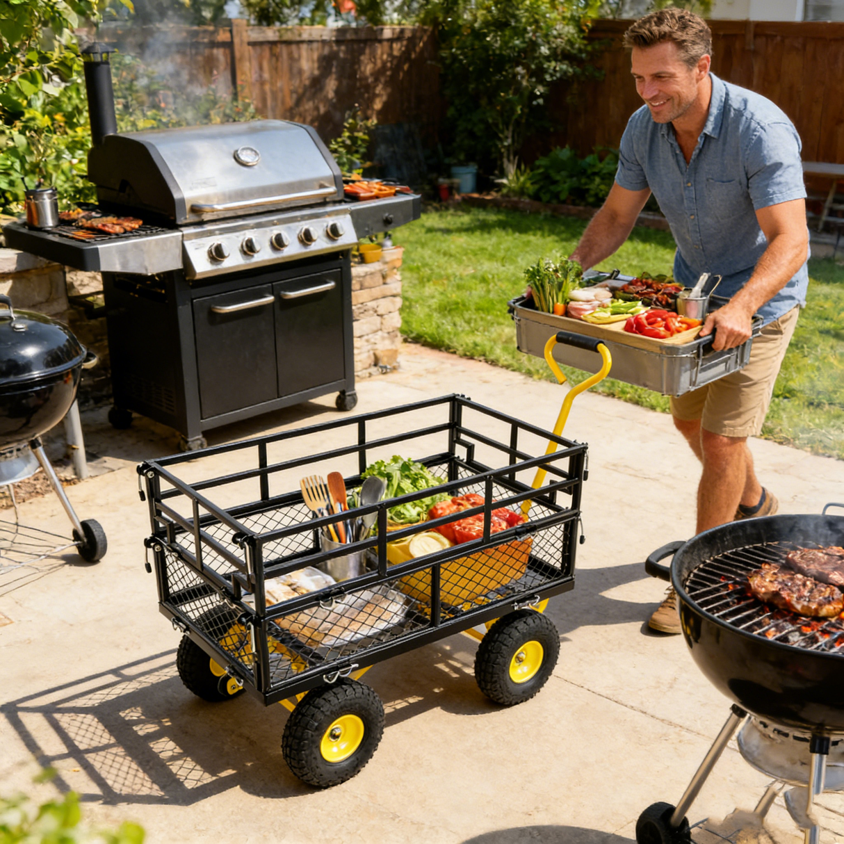 Wagon Cart Garden Cart Trucks Make Transporting Firewood Easier