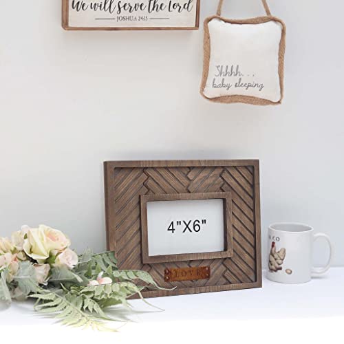 Love-Themed-Wood-Picture-Frame-with-HD-Glass-Face-for-6-x-4-Photo-Picture-Frames