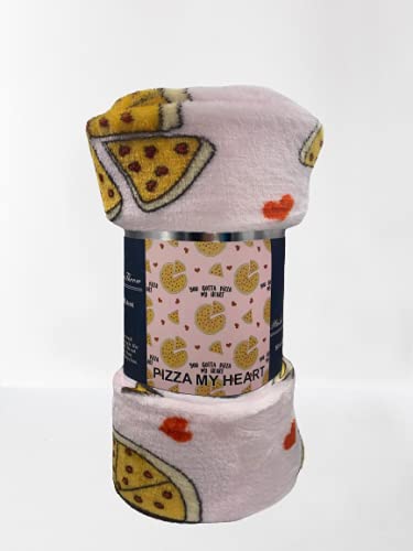 Decor&More Summertime Fun by Decor&More Extra Soft Throw Blanket (50 x 60) - Pizza My Heart
