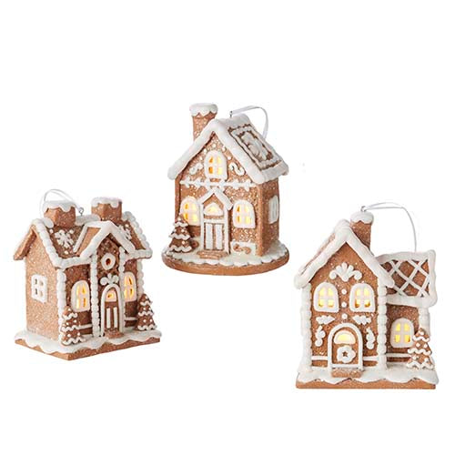 LIGHTED-GINGERBREAD-HOUSE-ORNAMENTS-HOLIDAY