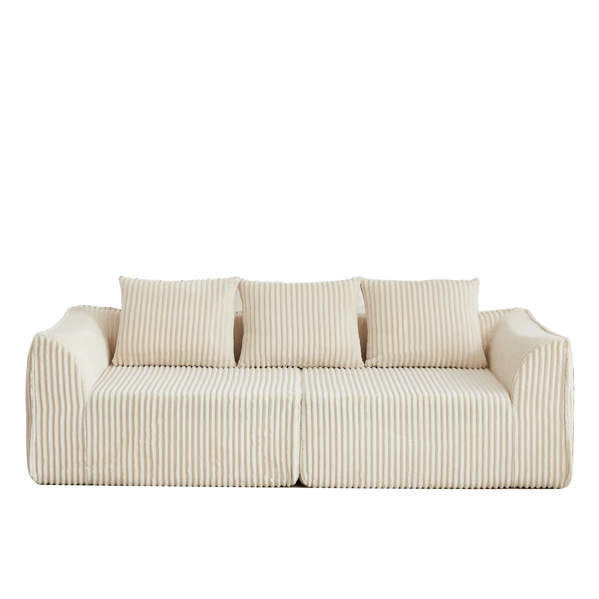 Minimalist 3-Seater Corduroy Sofa