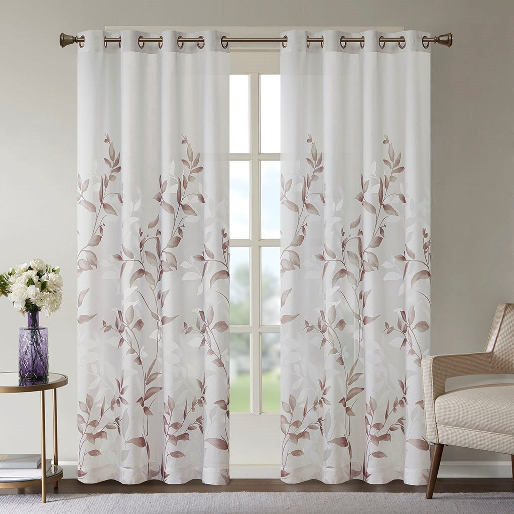 Burnout Printed Curtain Panel (Single Panel)
