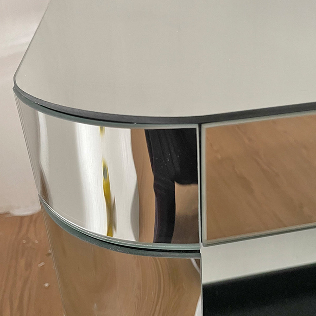Baked Curved Mirror Coffee Table for Living Room