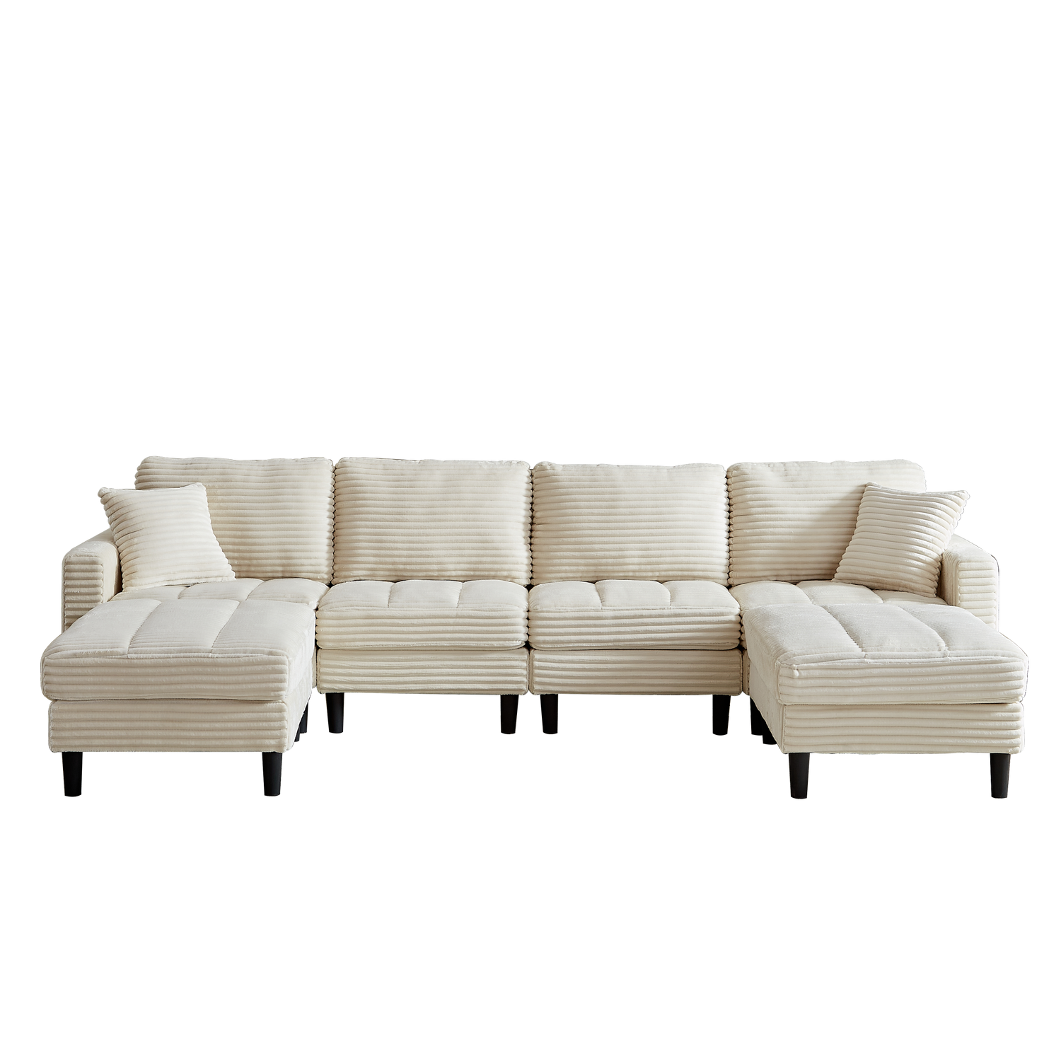 The Beverly Corduroy U-Shaped Sectional Sofa