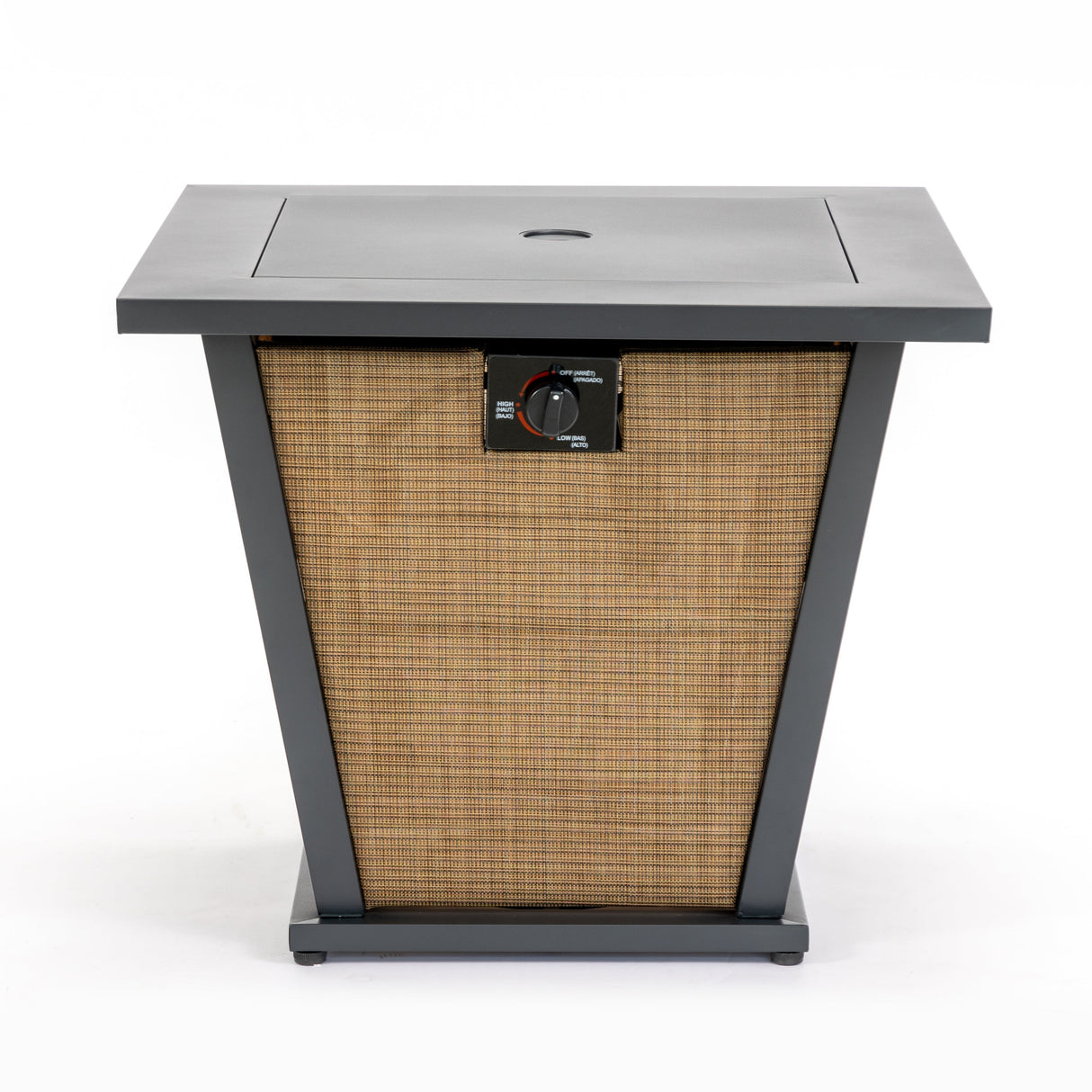 28' Propane Gas Fire Pit Table50000 BTU Square Steel Fire Pit -Brown