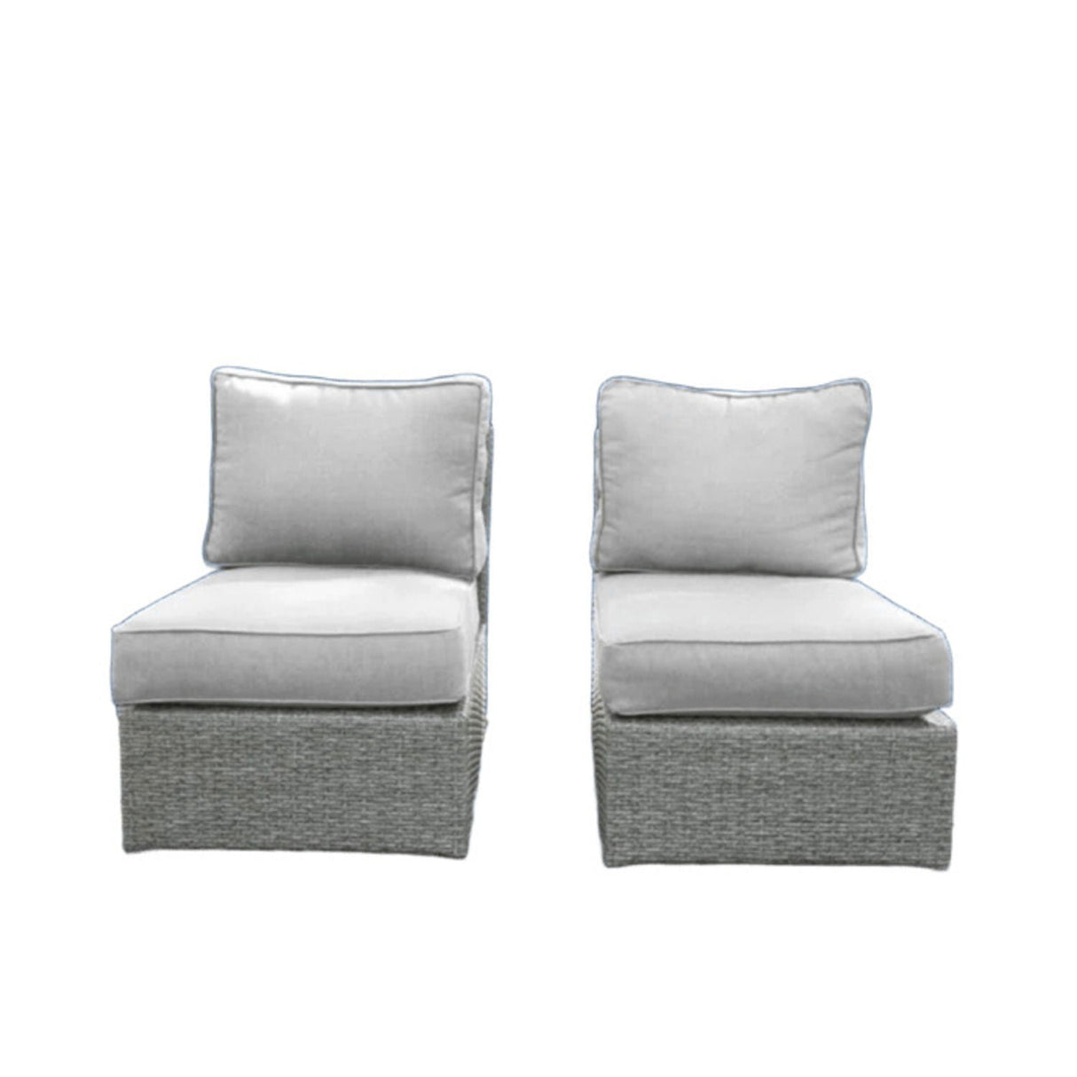 Armless Patio Chair With Cushions