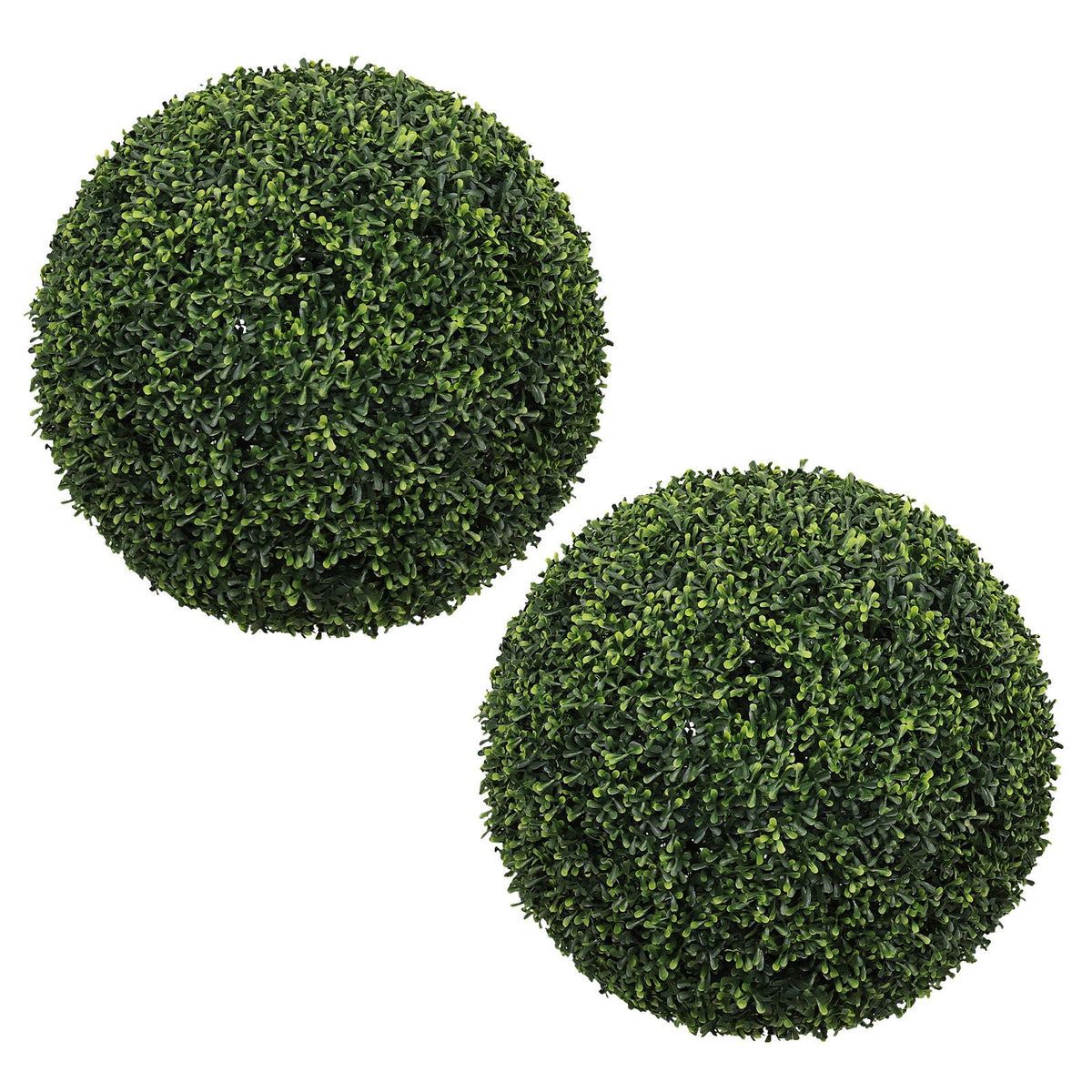 Artificial Topiary Balls, Outdoor Decorative Spheres For Garden (Set of 2) - Green