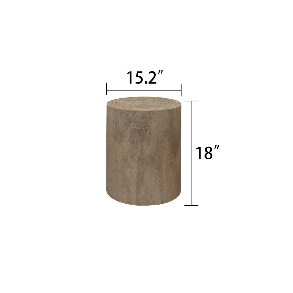 Set of 3, Rounded Wood Coffee Tables, End Tables, Plant Stands,Decorative Accent Pieces - Rustic Wood Finish