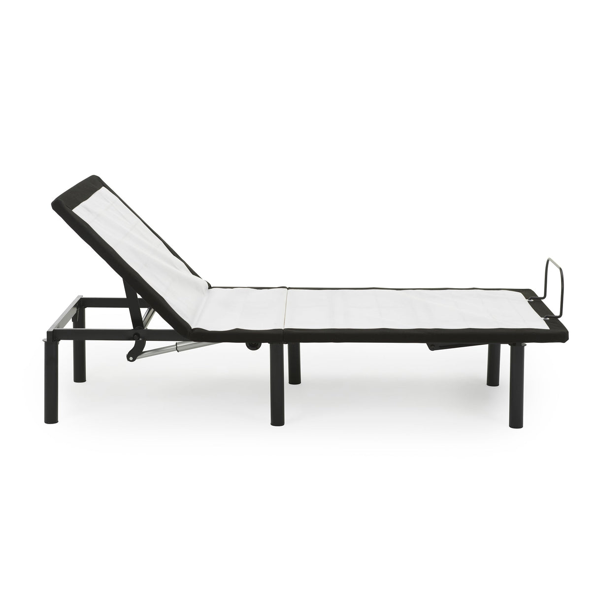 Model H Adjustable Base Full Size Metal Bed Frame Grey