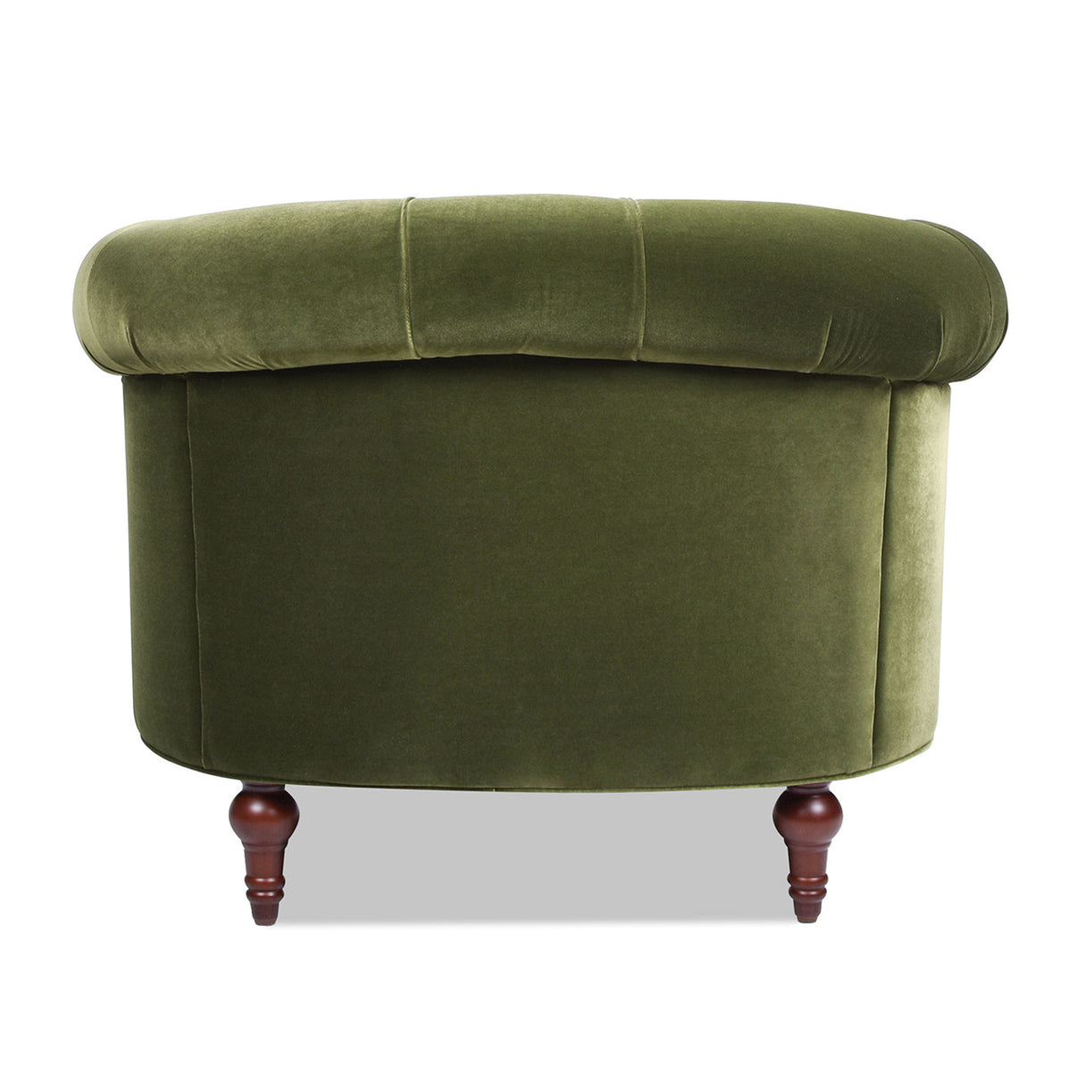 La Rosa Victorian Tufted Upholstered Accent Chair, Olive Green Performance Velvet