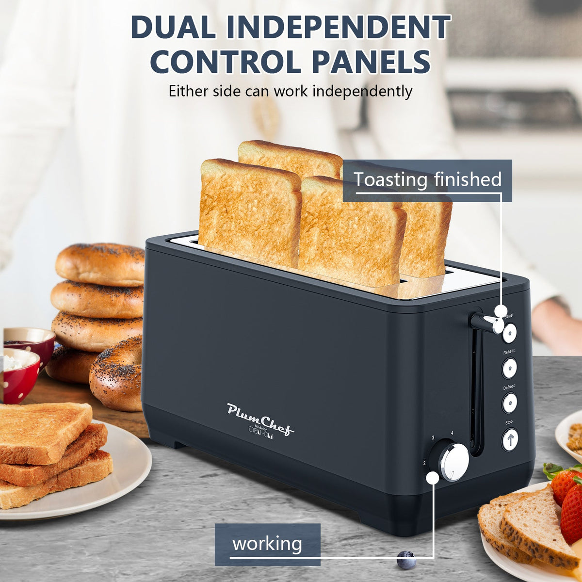 4-Slice Extra Wide Long Slot Toaster