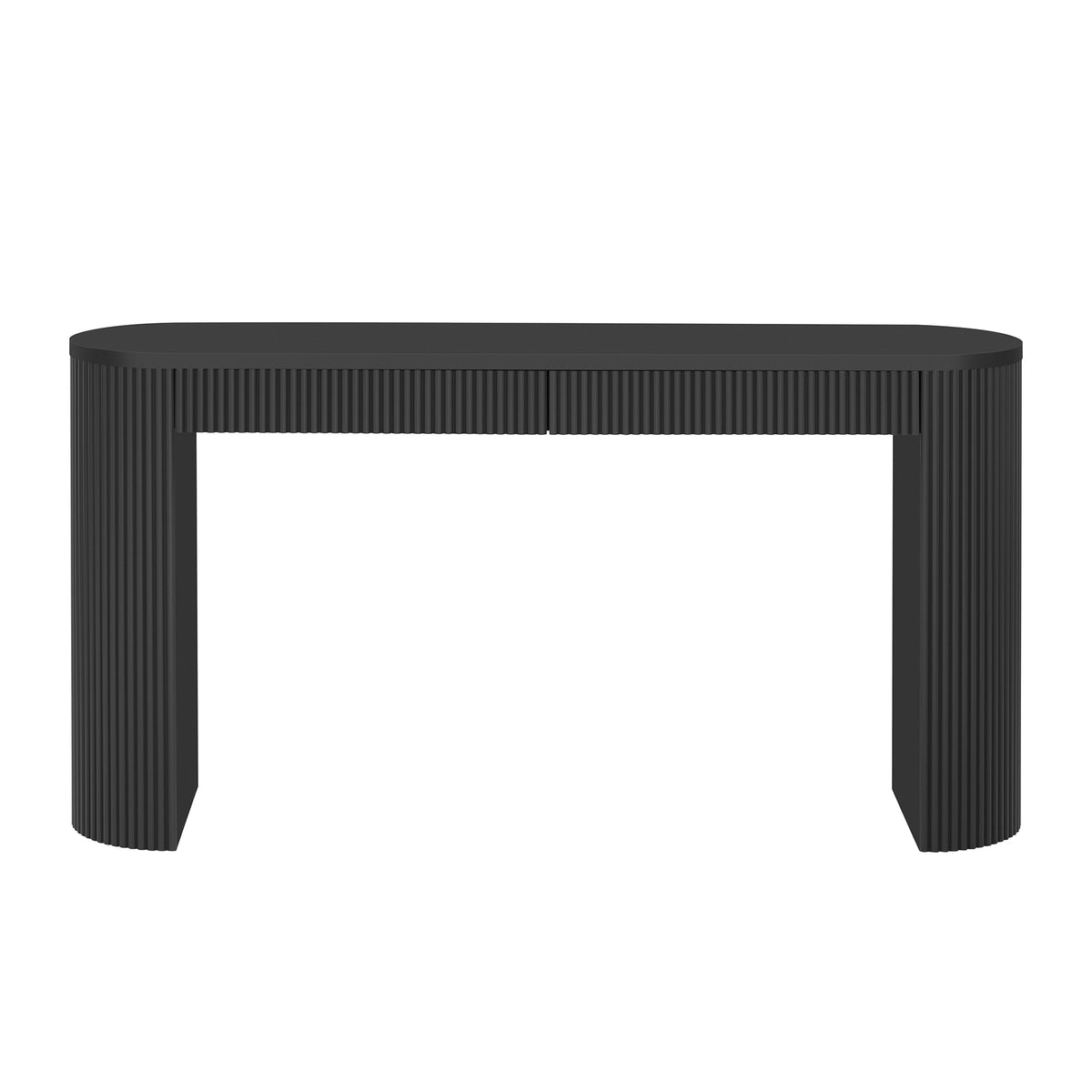 U_STYLE 58.3" Entryway Table with Large Top and Dual Drawers