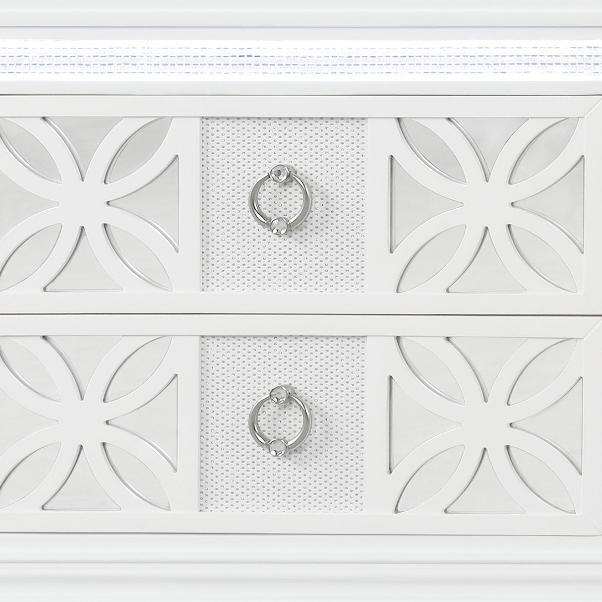 Abigale - 2 Drawer Nightstand With LED - White