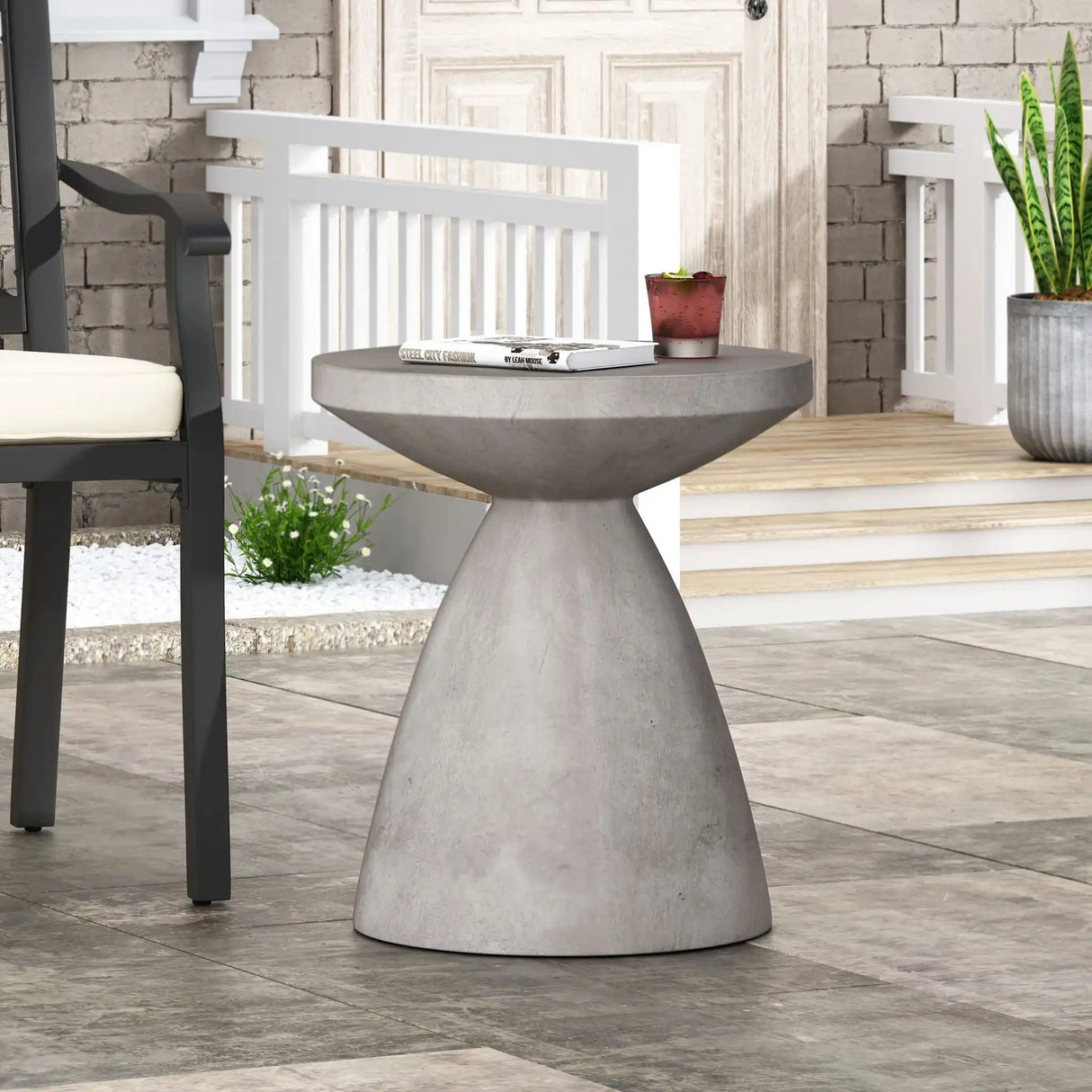 Outdoor / Indoor Lightweight Concrete Side Table