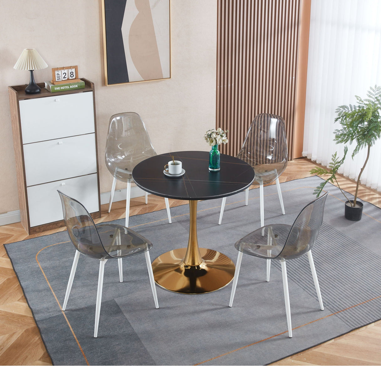 Mid-Century Tulip Table With Round Top, Pedestal Base