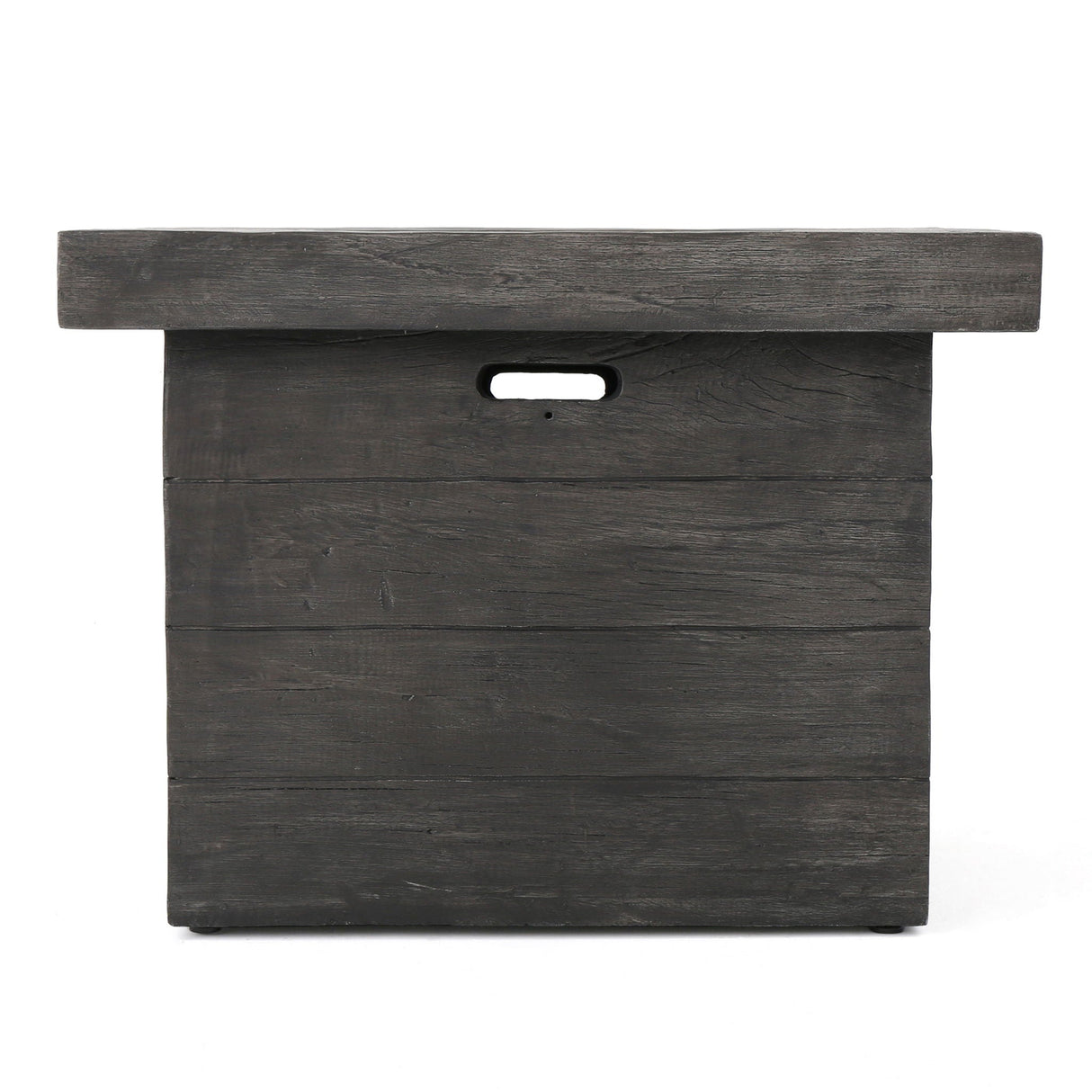 Anchorage - Wood Square Fire Pit 40, 000 Btu - Gray