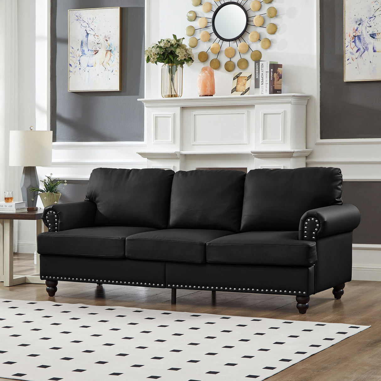 Modern Classic Design Leather Couch Set