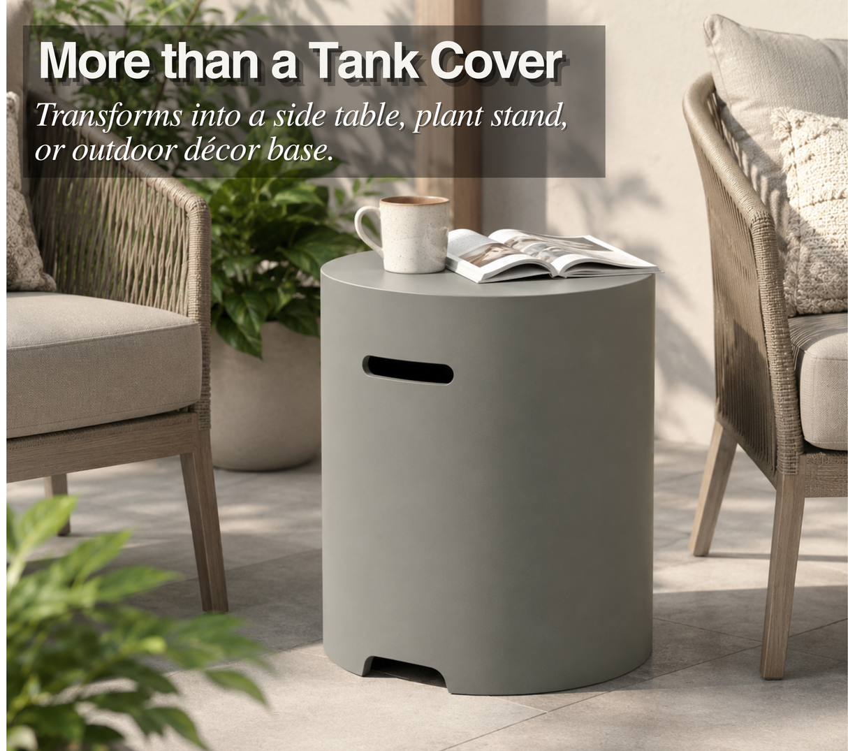 Lightweight Concrete Propane Tank Cover Table