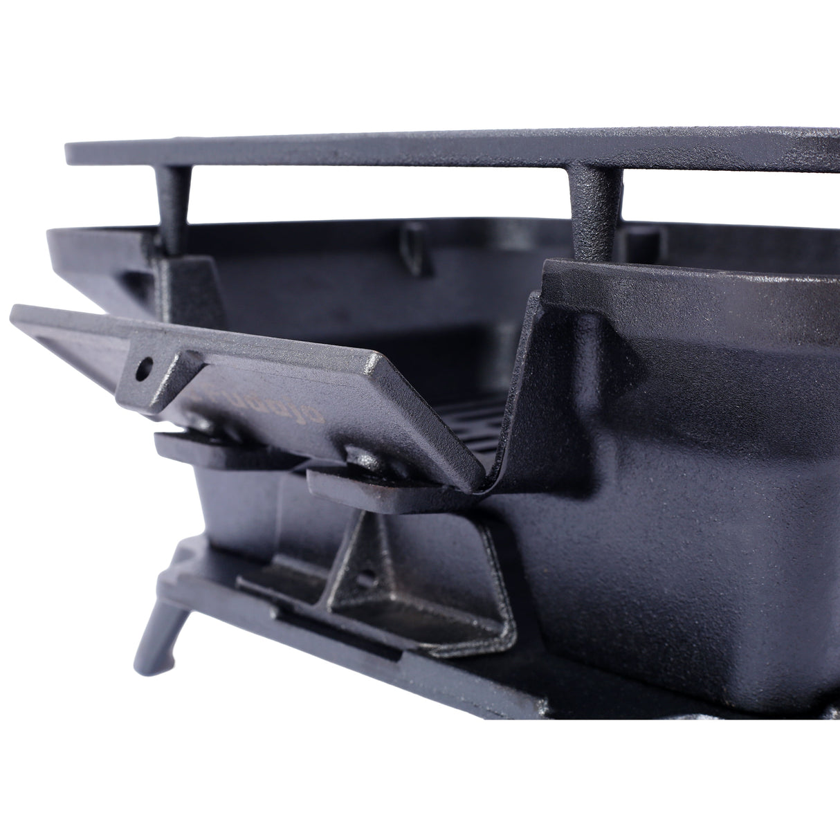 Oval Cast Iron Grill Outdoor Portable Charcoal Tabletop Skillet