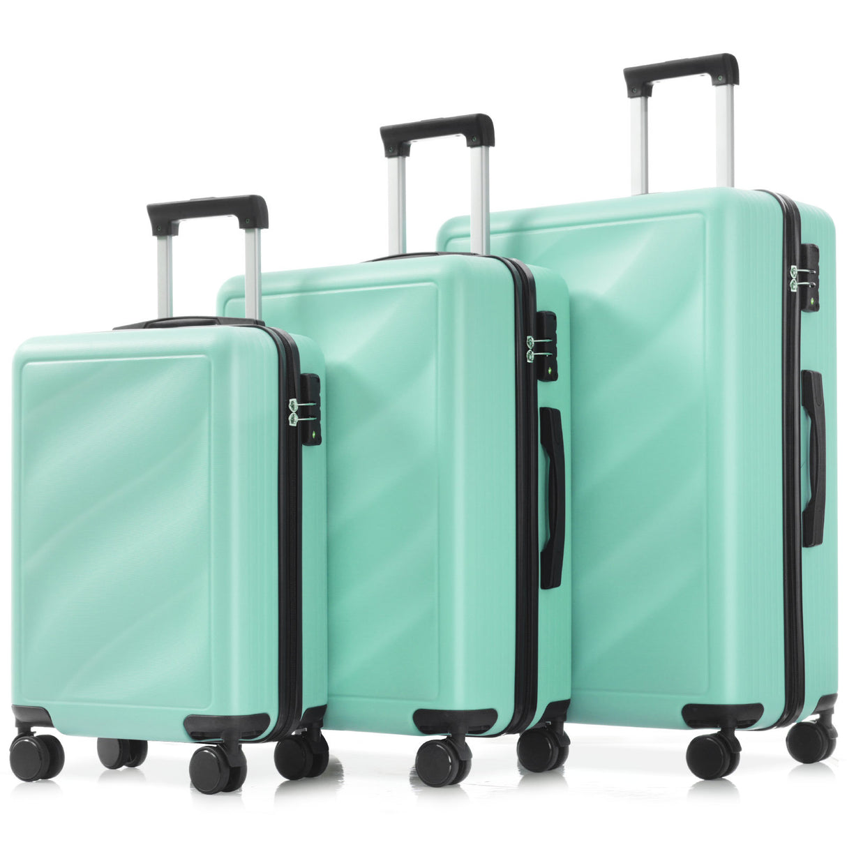 Luggage Set 3 Piece, Lightweight Durable ABS Suitcases with Spinner Wheels and TSA Lock, Carry-on & Checked Travel Luggage (20'/24'/28')