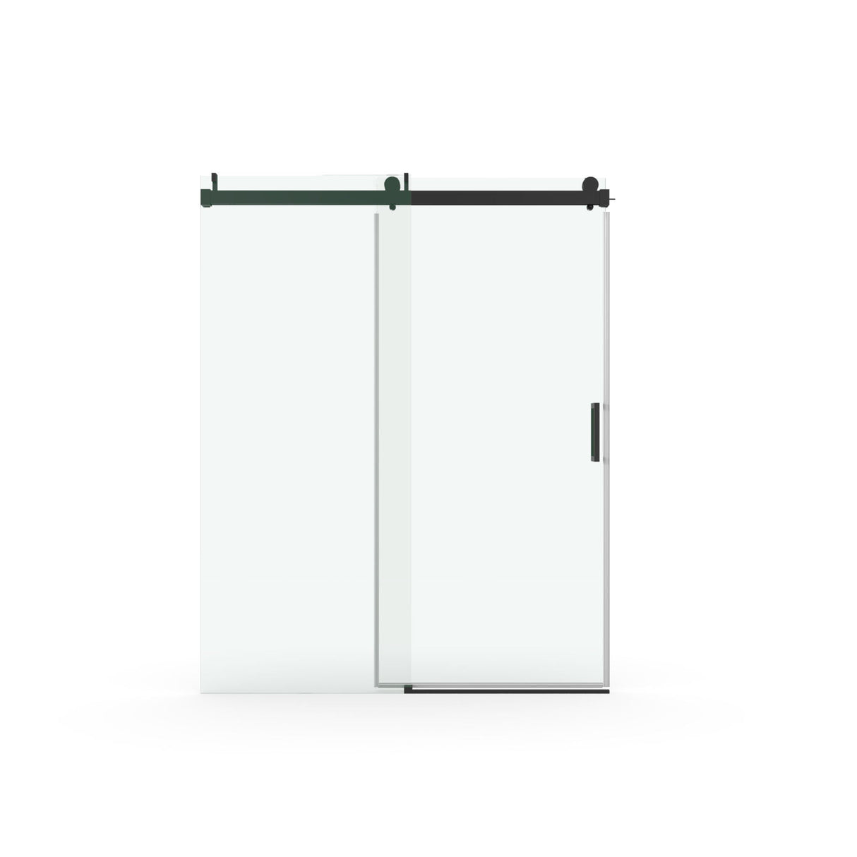 Frameless Soft-Closing Shower Door, 1/4" Tempered Glass Single Sliding