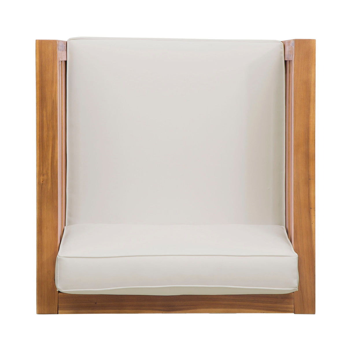 Outdoor Acacia Wood Patio Chair With Fabric Cushion