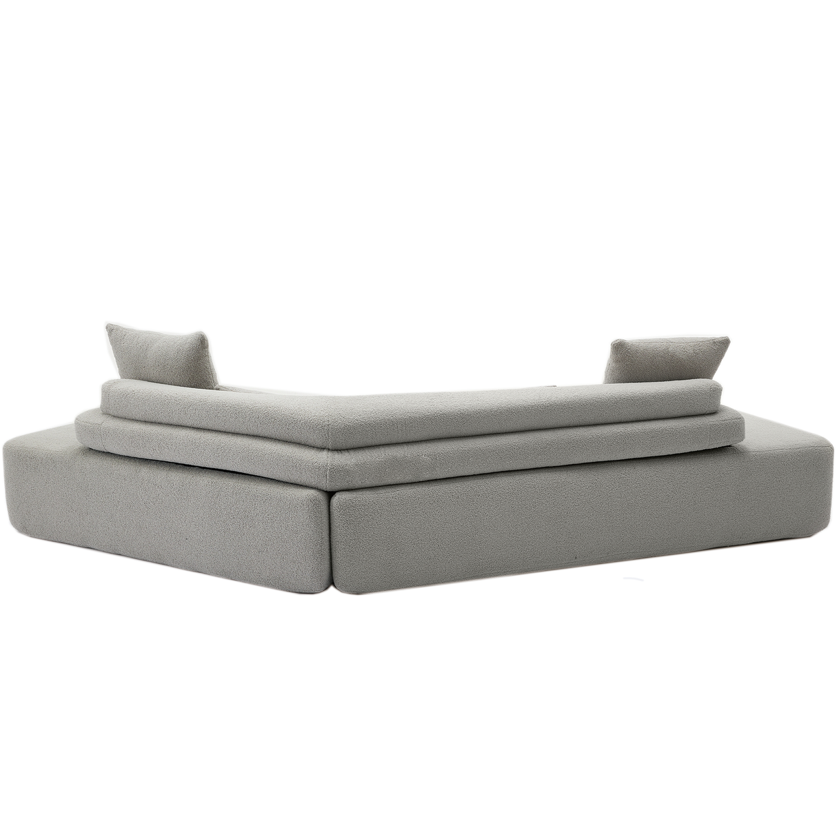 Minimalist Cloud Sectional Couch - 4-Seater in Light Gray
