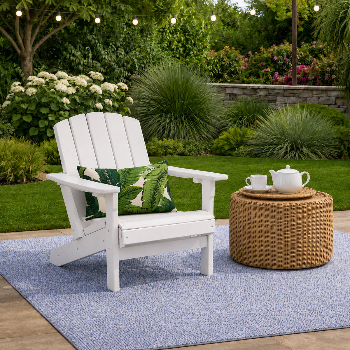 4 Pack Outdoor Lumbar Pillow with Inserts