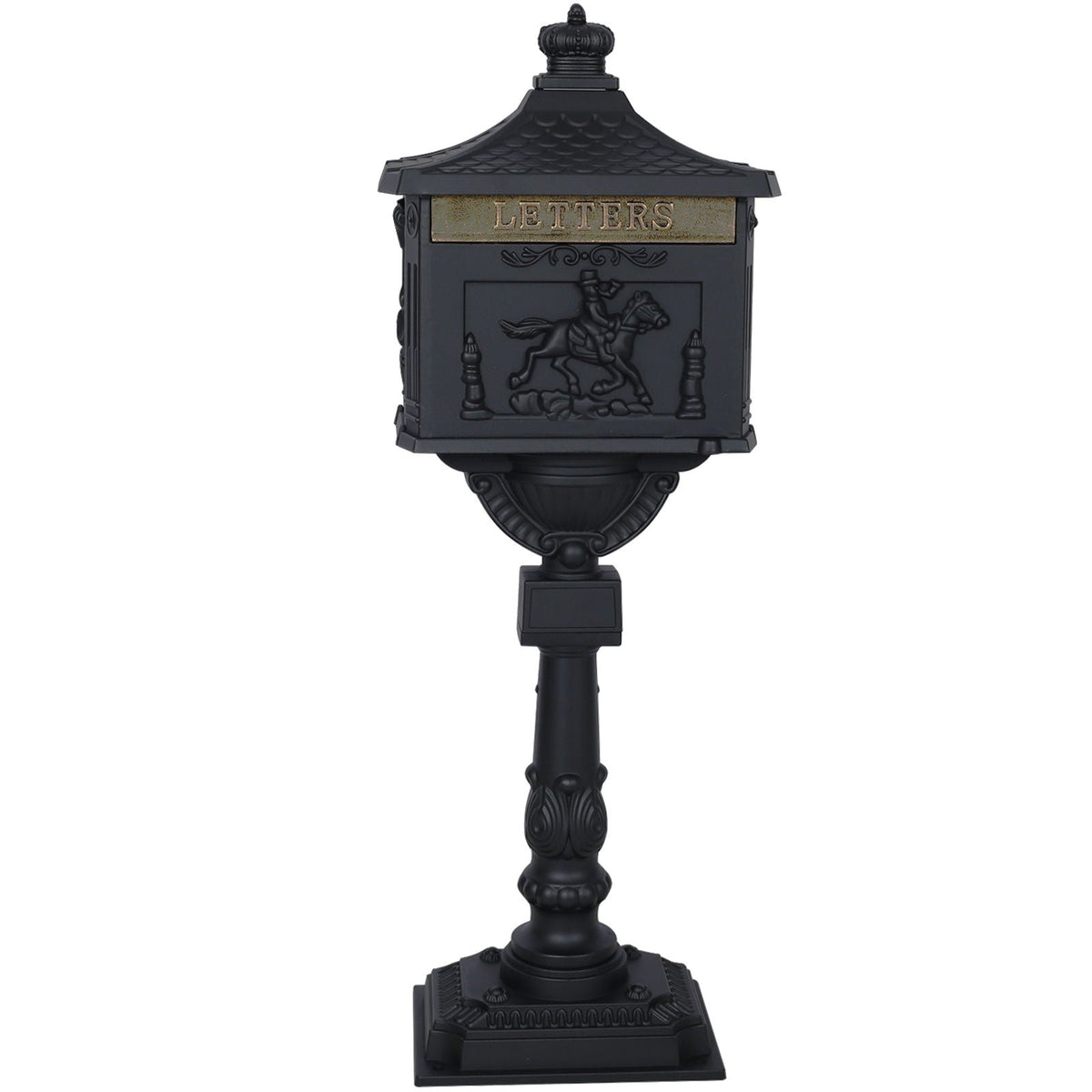 Cast Aluminum Mailbox with Durable Construction – Dark Brown, Black, or White