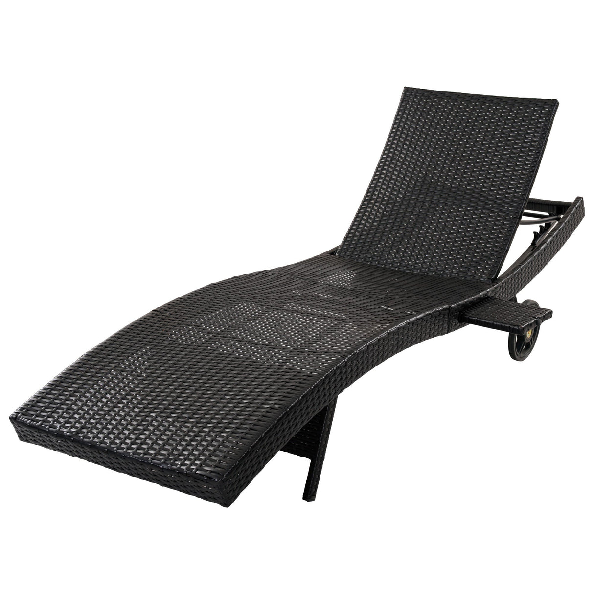 K&K 80'' Patio Wicker Chaise Lounge Chairs Set of 2