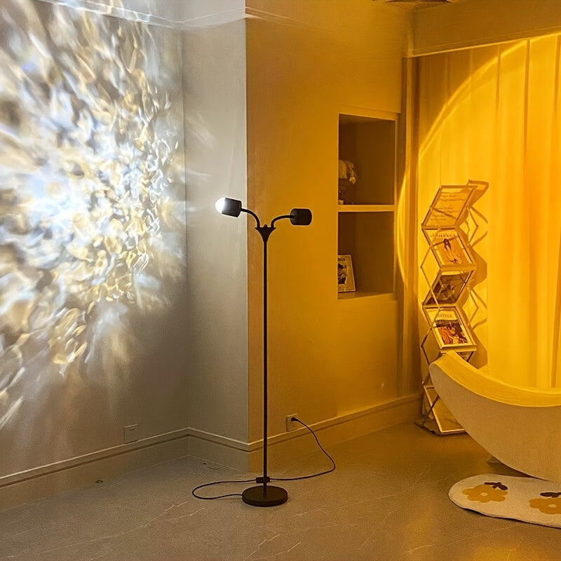 Sunset Ocean Wave Projector – Double RGB Mood Lamp with 360° Rotation & DIY Color