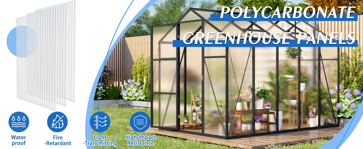 4' x 2' Twin-Wall Polycarbonate Greenhouse Panels (10 Pack)