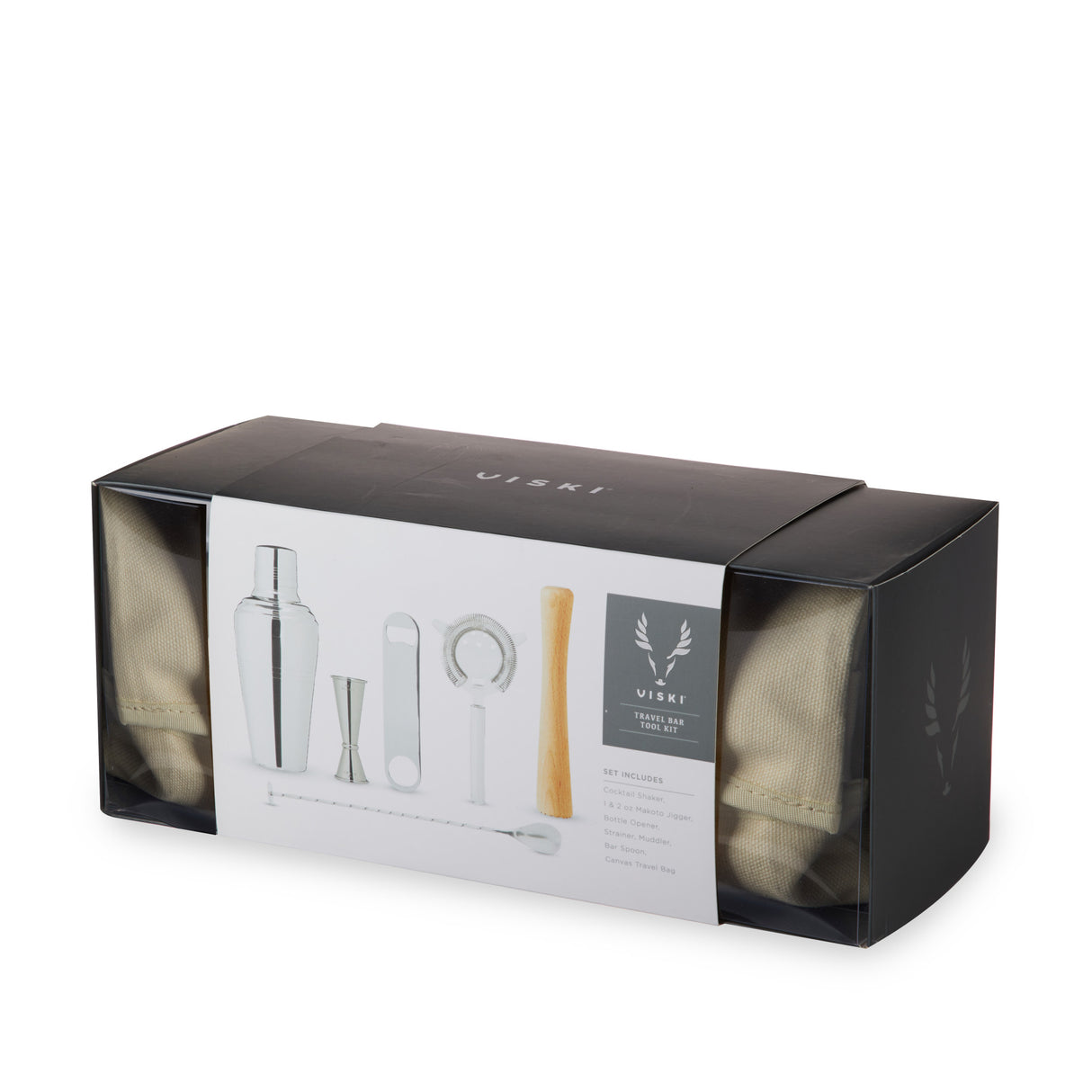 Stainless Steel Travel Barware Set in Silver Viski®