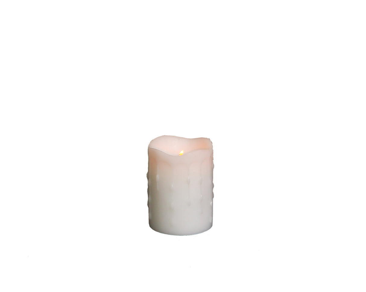 LED Dripping Wax Pillar Candles (Set of 4)