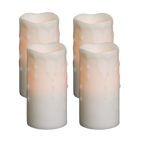 LED-Dripping-Wax-Pillar-Candles-(Set-of-4)-Candles