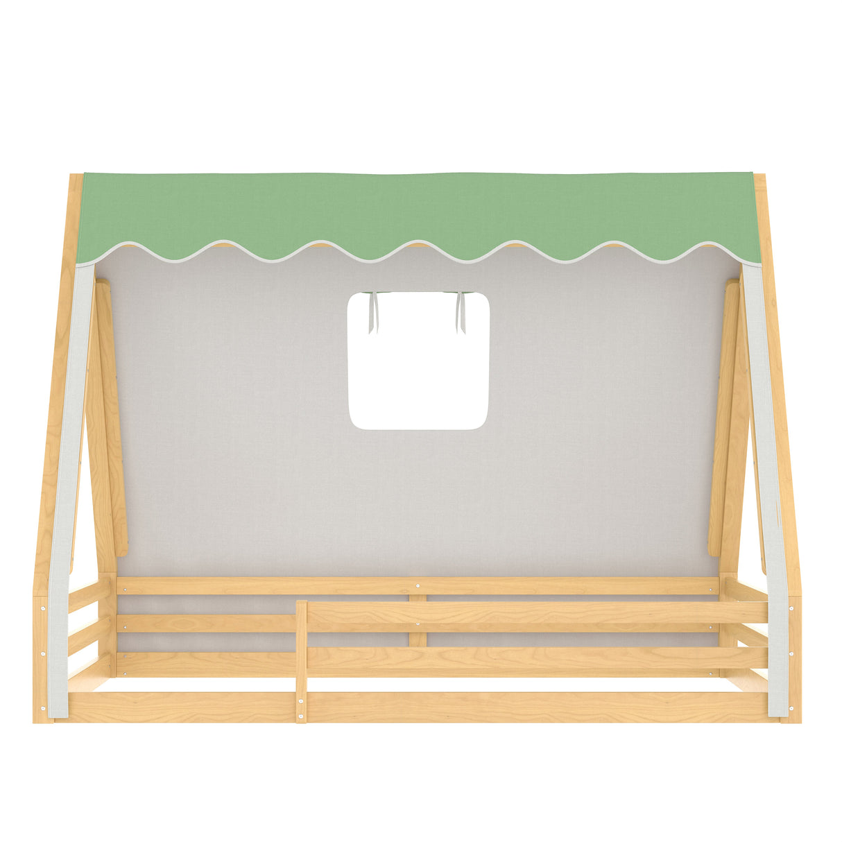 Full Size House Floor Bed with Tent and Light