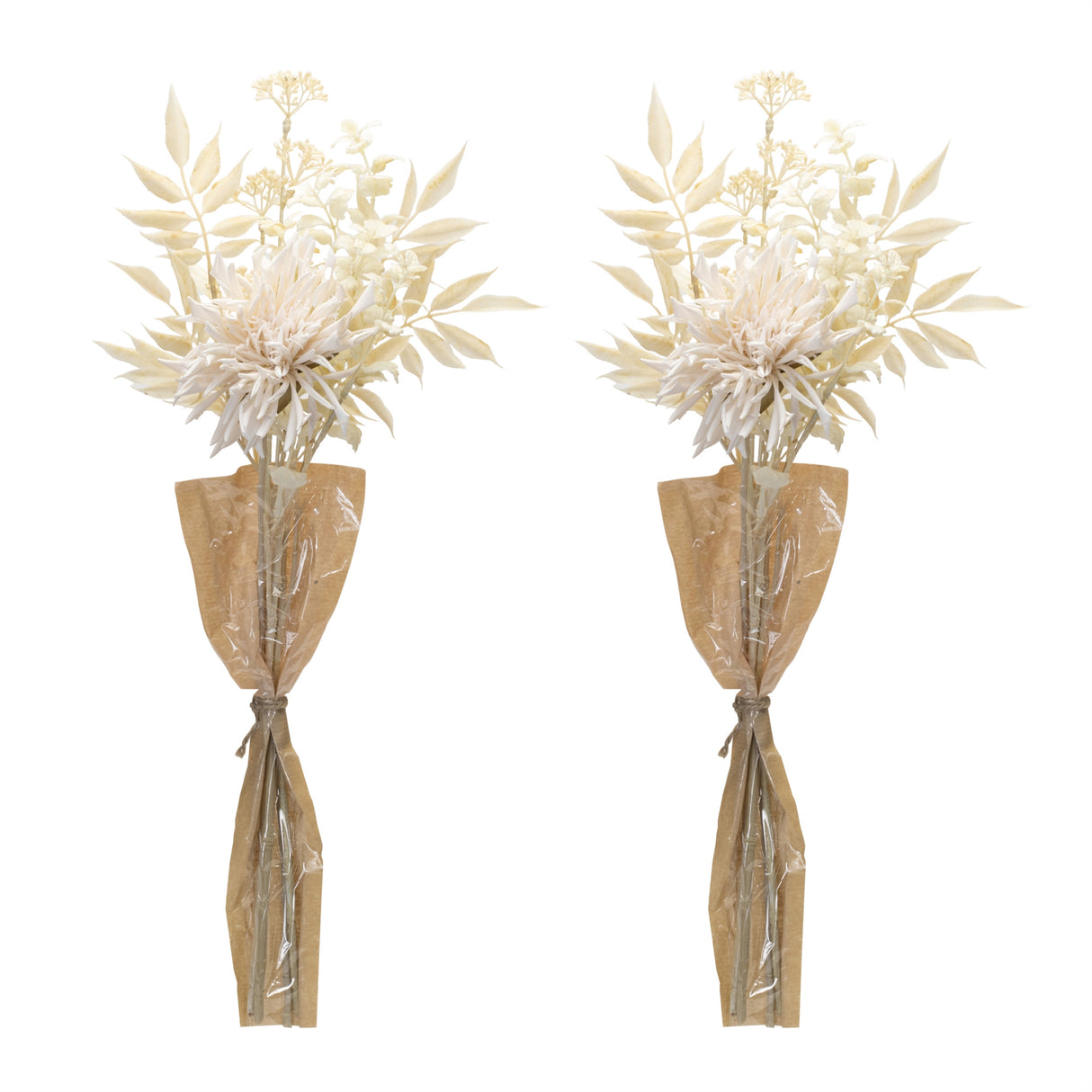 Bleached Chrysanthemum Bouquet (Set of 2)