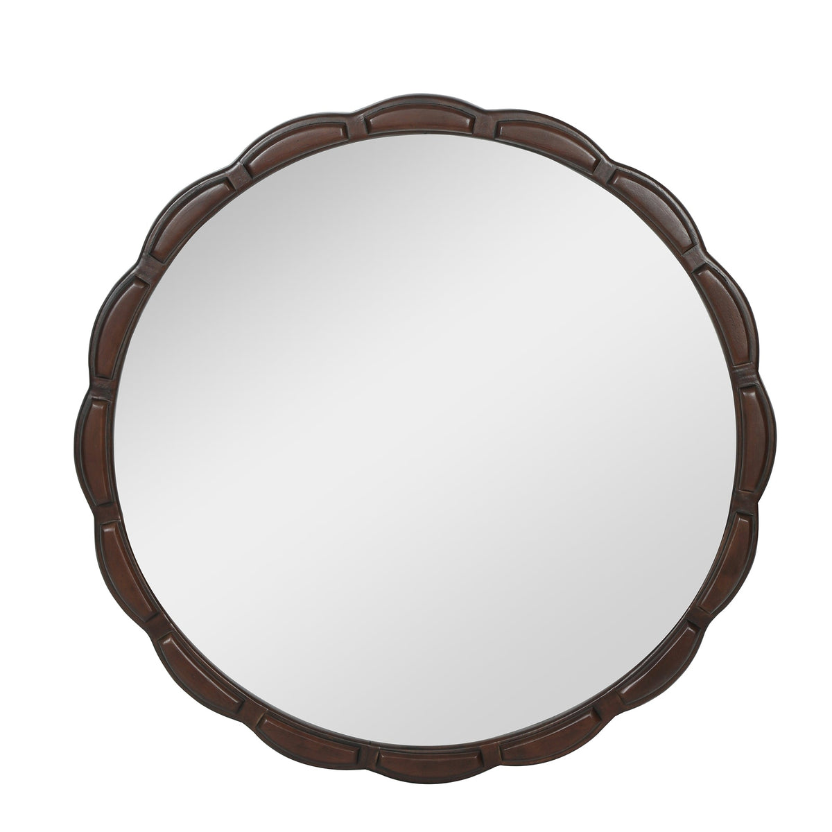 Round Wood Wall Mirror - 31.5"