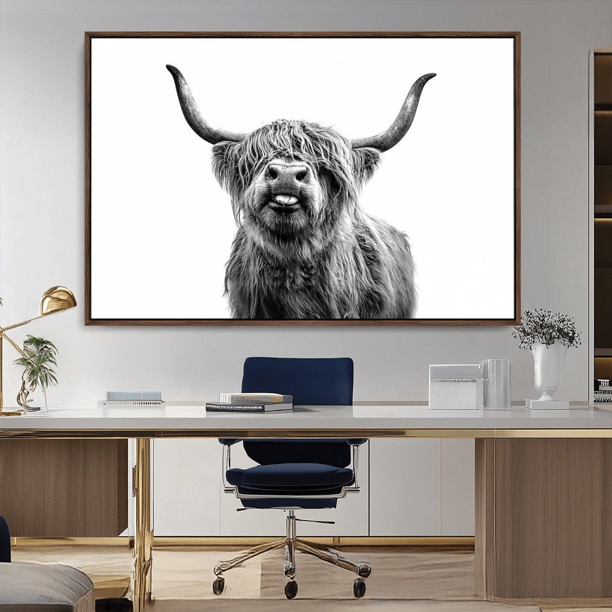 Fanny Scottish Highland Cow Cattle Art Print Farmhouse Wall