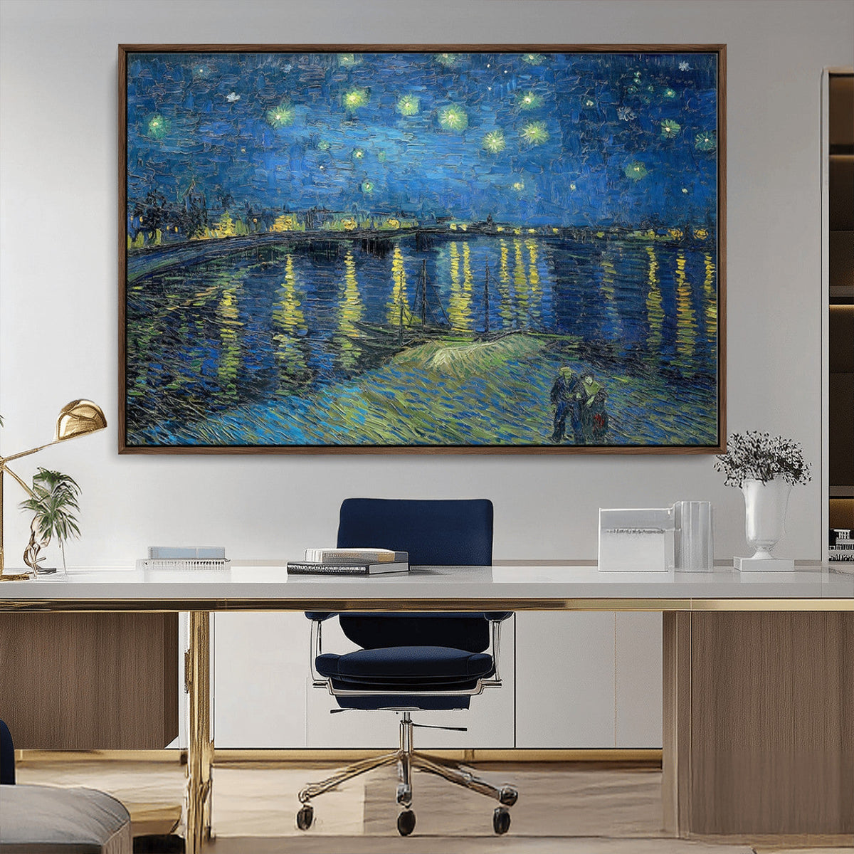 Vincent van Gogh Starry Night over the Rhone Abstract Wall