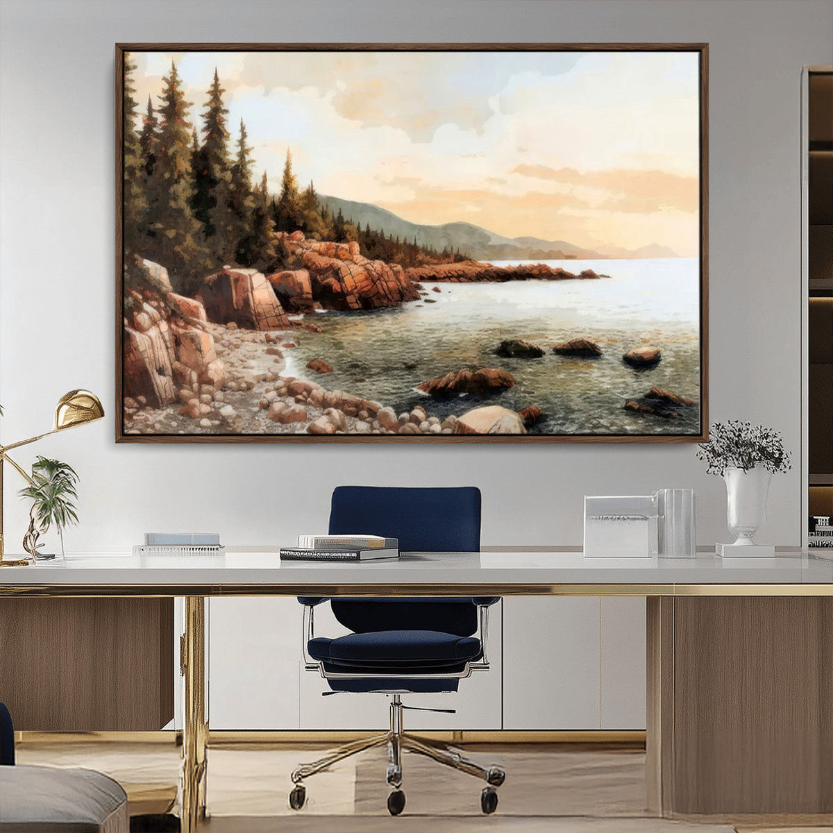 Serene Coastal View of Acadia National Park Wall Art -