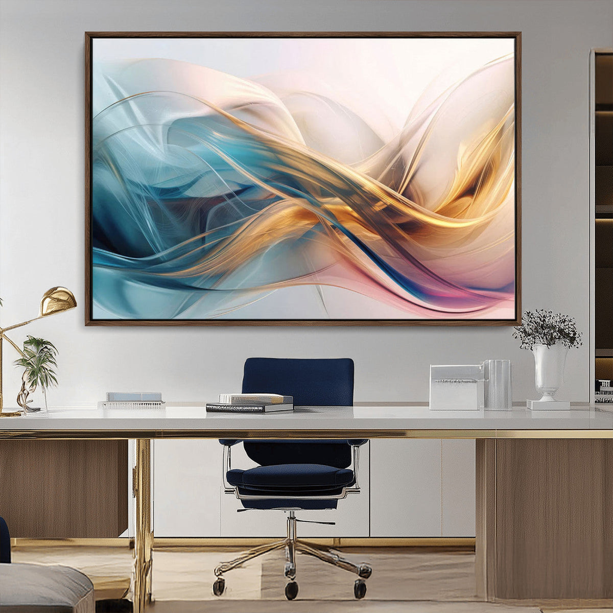 Abstract Flowing Colors Wall Art Canvas Print