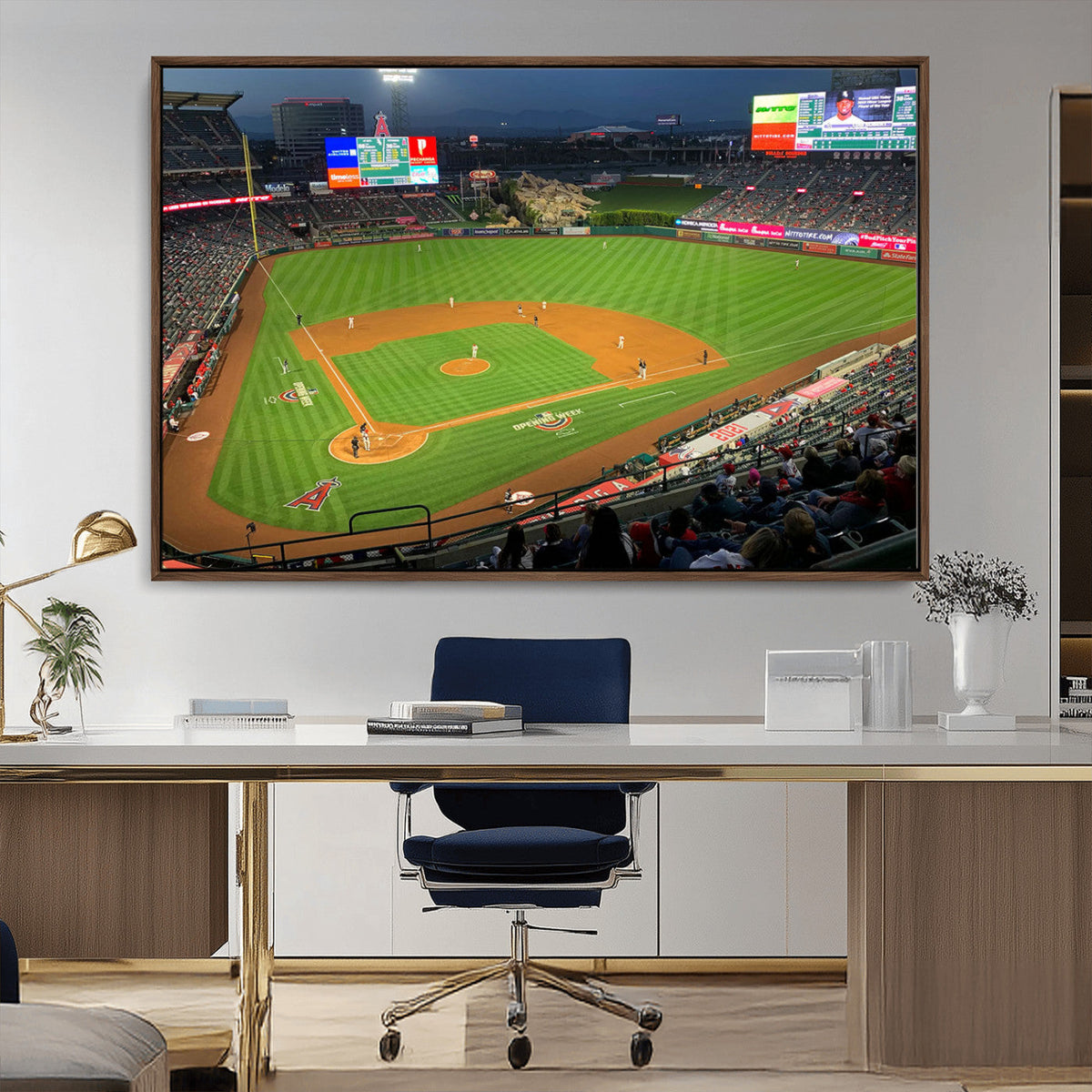Angel Stadium Aerial Canvas Print – Los Angeles Angels