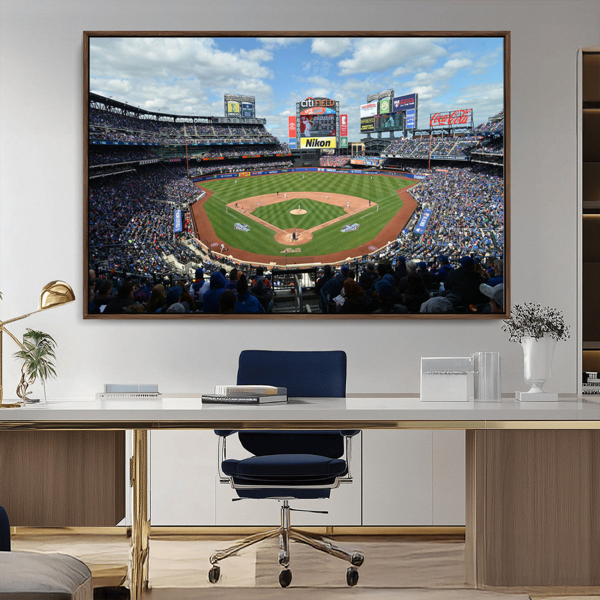 New York Mets Baseball Team Print - Citi Field Stadium Wall